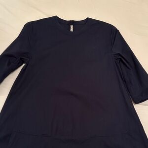 Acne Studios Drop Waist Navy Dress